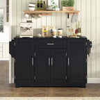 ModernLuxe Sideboard Buffet Cabinet, 4-Door Kitchen Storage with Drawer, Adjustable Shelves & Side Racks for Dining Room