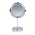 Elle Vanity Mirror with LED Lights 1x & 3x Magnification, Double-Sided LED Lighting Chrome Finish, Battery Operated 5.75-Inch Diameter