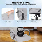 Chaise de bureau pour personnes fortes et de grande taille Chaise de bureau à dossier haut Soutien lombaire Accoudoirs réglables