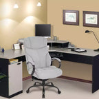 Chaise de bureau pour personnes fortes et de grande taille Chaise de bureau à dossier haut Soutien lombaire Accoudoirs réglables