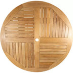 Table de salle à manger ronde pliable d'extérieur naturelle de 47" - Beige