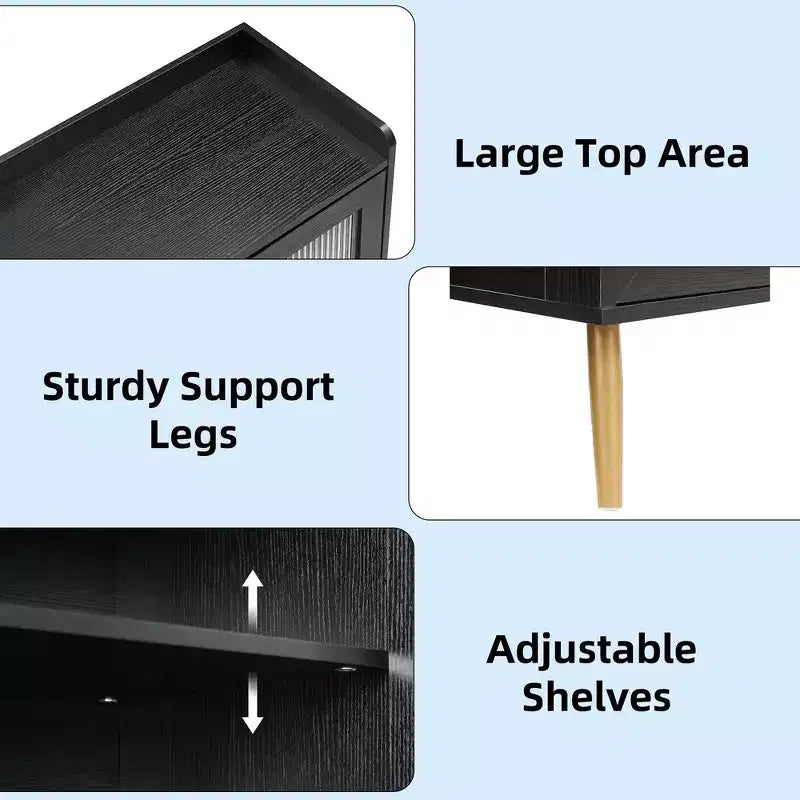 Meuble à chaussures avec portes en verre, étagère de rangement pour chaussures d'entrée à 5 niveaux avec grand espace de rangement et étagères réglables pour couloir, salon