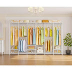 Armoire portative extra-large, penderie à vêtements pour suspendre des vêtements, armoire autoportante, armoire métallique pour l'organisation de rangement de chambre à coucher