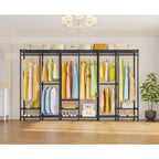 Armoire portative extra-large, penderie à vêtements pour suspendre des vêtements, armoire autoportante, armoire métallique pour l'organisation de rangement de chambre à coucher
