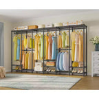 Armoire portative extra-large, penderie à vêtements pour suspendre des vêtements, armoire autoportante, armoire métallique pour l'organisation de rangement de chambre à coucher
