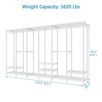 Armoire portative extra-large, penderie à vêtements pour suspendre des vêtements, armoire autoportante, armoire métallique pour l'organisation de rangement de chambre à coucher