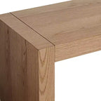 Table de bar rectangulaire moderne minimaliste en bois de chêne gris brillant 50 x 18, marron naturel, pour salon et cuisine