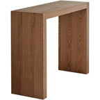 Table de bar rectangulaire moderne minimaliste en bois de chêne gris brillant 50 x 18, marron naturel, pour salon et cuisine