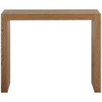 Table de bar rectangulaire moderne minimaliste en bois de chêne gris brillant 50 x 18, marron naturel, pour salon et cuisine
