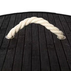 Panier à linge en bambou avec poignées en corde, couvercle et sac à linge amovible lavable en machine