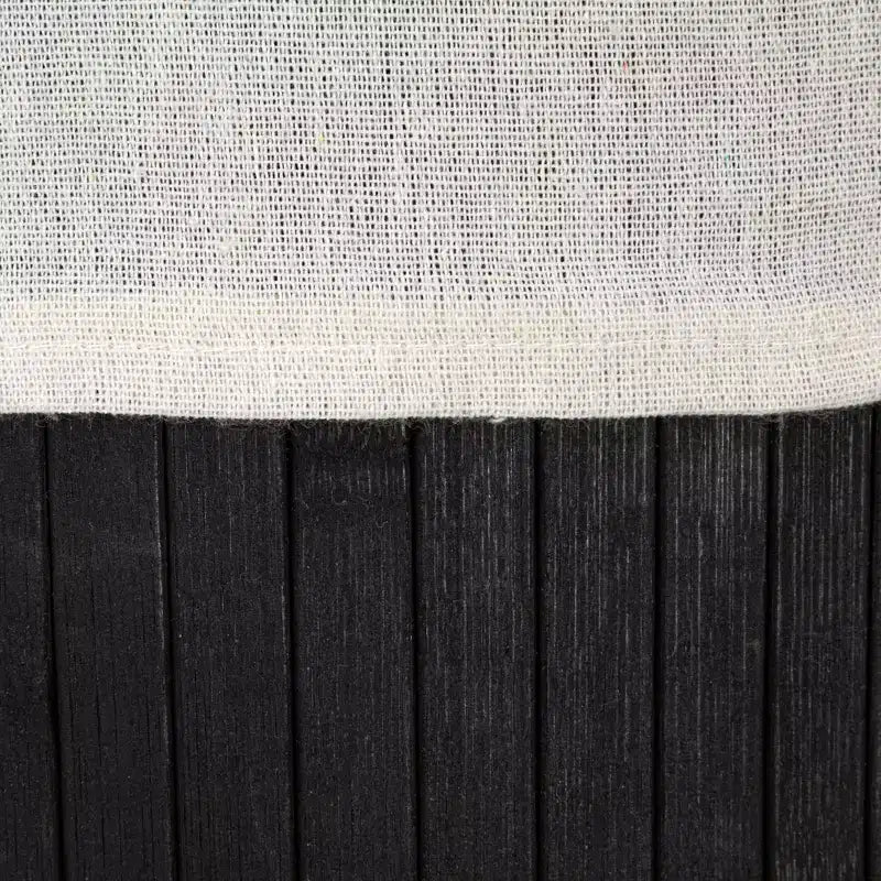 Panier à linge en bambou avec poignées en corde, couvercle et sac à linge amovible lavable en machine