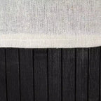 Panier à linge en bambou avec poignées en corde, couvercle et sac à linge amovible lavable en machine