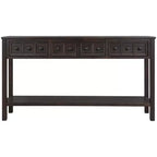 Console d'entrée rustique avec tiroirs et étagère inférieure
