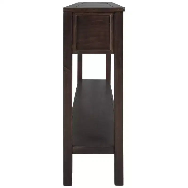 Console d'entrée rustique avec tiroirs et étagère inférieure