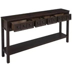 Console d'entrée rustique avec tiroirs et étagère inférieure