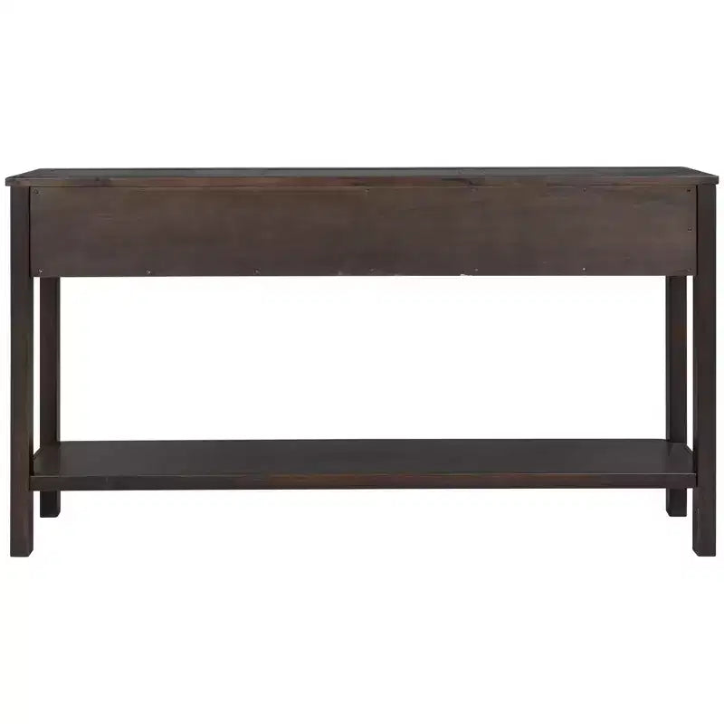 Console d'entrée rustique avec tiroirs et étagère inférieure