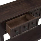 Console d'entrée rustique avec tiroirs et étagère inférieure