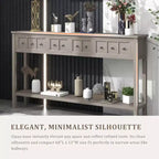Console d'entrée rustique avec tiroirs et étagère inférieure