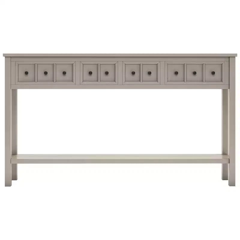 Console d'entrée rustique avec tiroirs et étagère inférieure