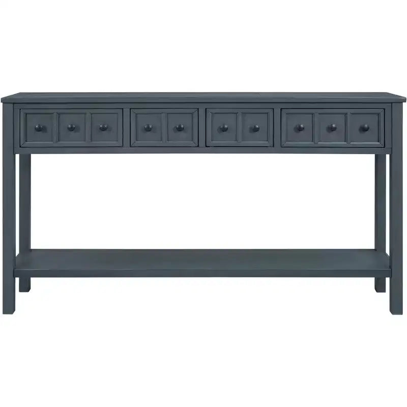 Console d'entrée rustique avec tiroirs et étagère inférieure