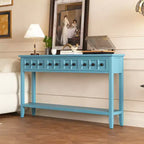 Console d'entrée rustique avec tiroirs et étagère inférieure