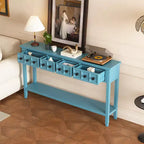 Console d'entrée rustique avec tiroirs et étagère inférieure