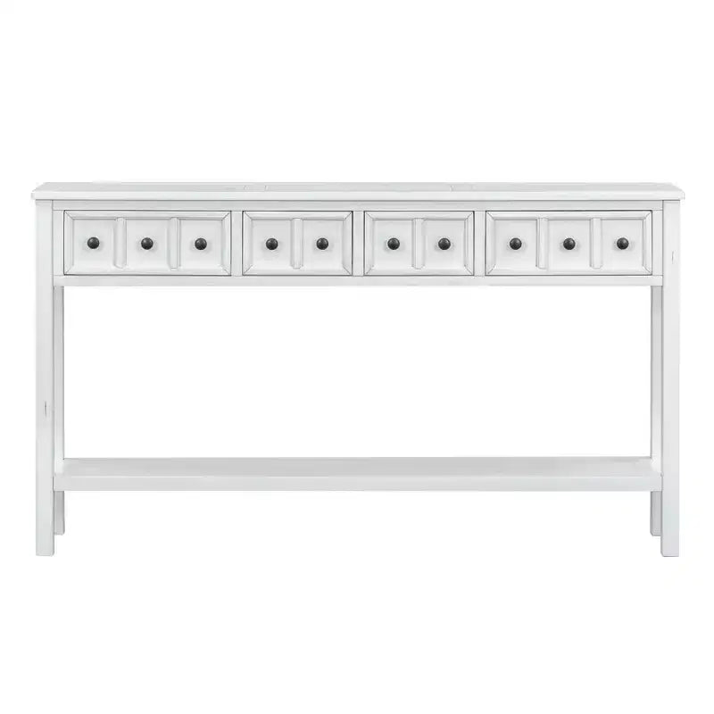 Console d'entrée rustique avec tiroirs et étagère inférieure