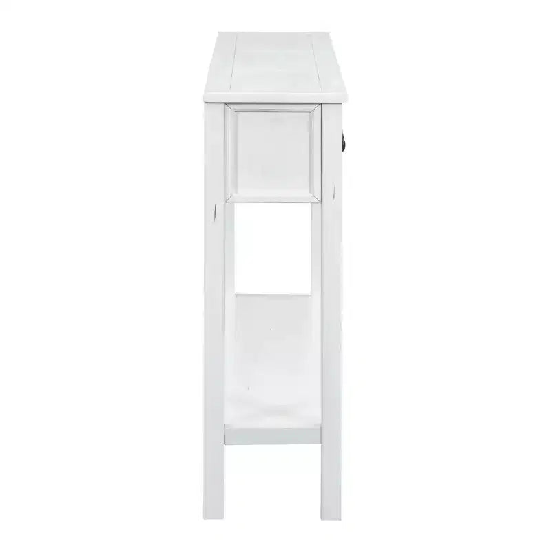 Console d'entrée rustique avec tiroirs et étagère inférieure