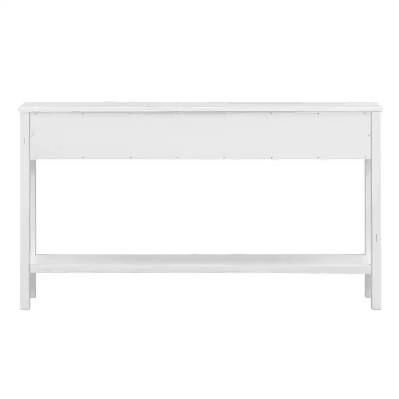Console d'entrée rustique avec tiroirs et étagère inférieure