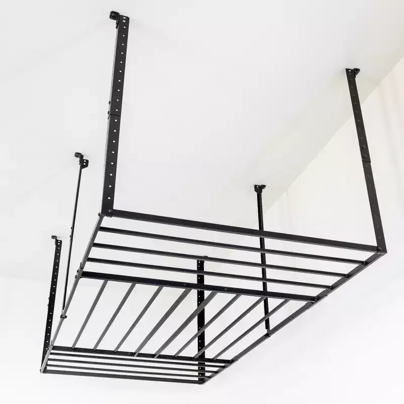 Rangement suspendu pour garage 4 pi x 8 pi avec crochets | Supporte 317,5 kg